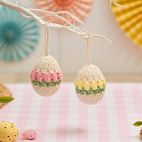 Richard Langs 6cm Crochet Hanging Egg 2 (choice of 2) - Old Railway Line Garden Centre