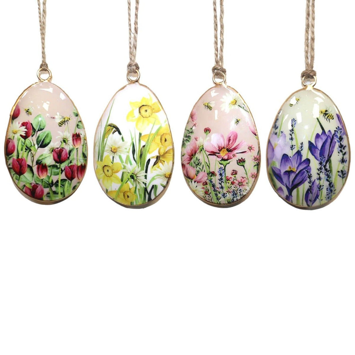 Richard Langs 6cm Floral Metal Egg Hanger (choice of 4) - Old Railway Line Garden Centre