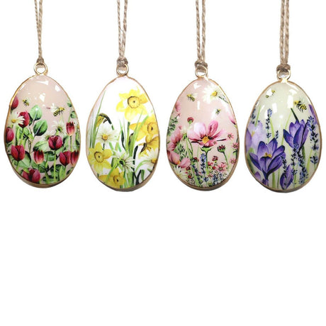 Richard Langs 6cm Floral Metal Egg Hanger (choice of 4) - Old Railway Line Garden Centre