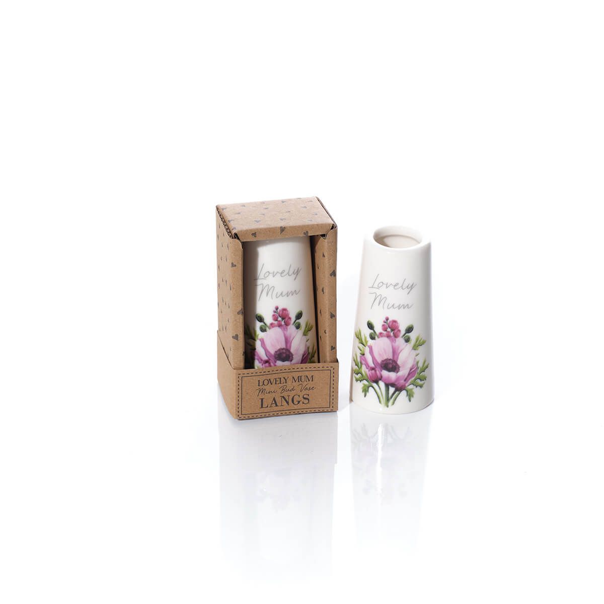 Richard Langs 8cm Floral Serenade 'Lovely Mum' Ceramic Vase