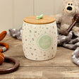 Richard Langs Bone Appetite Repeat Pattern Treat Sealed Jar With Bamboo Lid - Old Railway Line Garden Centre