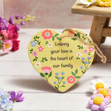 Richard Lang 15cm Bright & Beautiful Ceramic 'Granny Heart of Family' Hanging Heart
