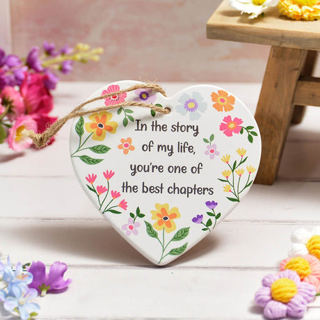 Richard Lang 15cm Bright & Beautiful Ceramic 'You're The Best' Hanging Heart