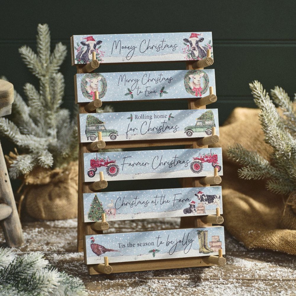 Richard Langs Christmas Farm Block Sign (Choice of 6)