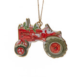 Richard Langs Christmas On The Farm Metal Shaped Tractor Hanger