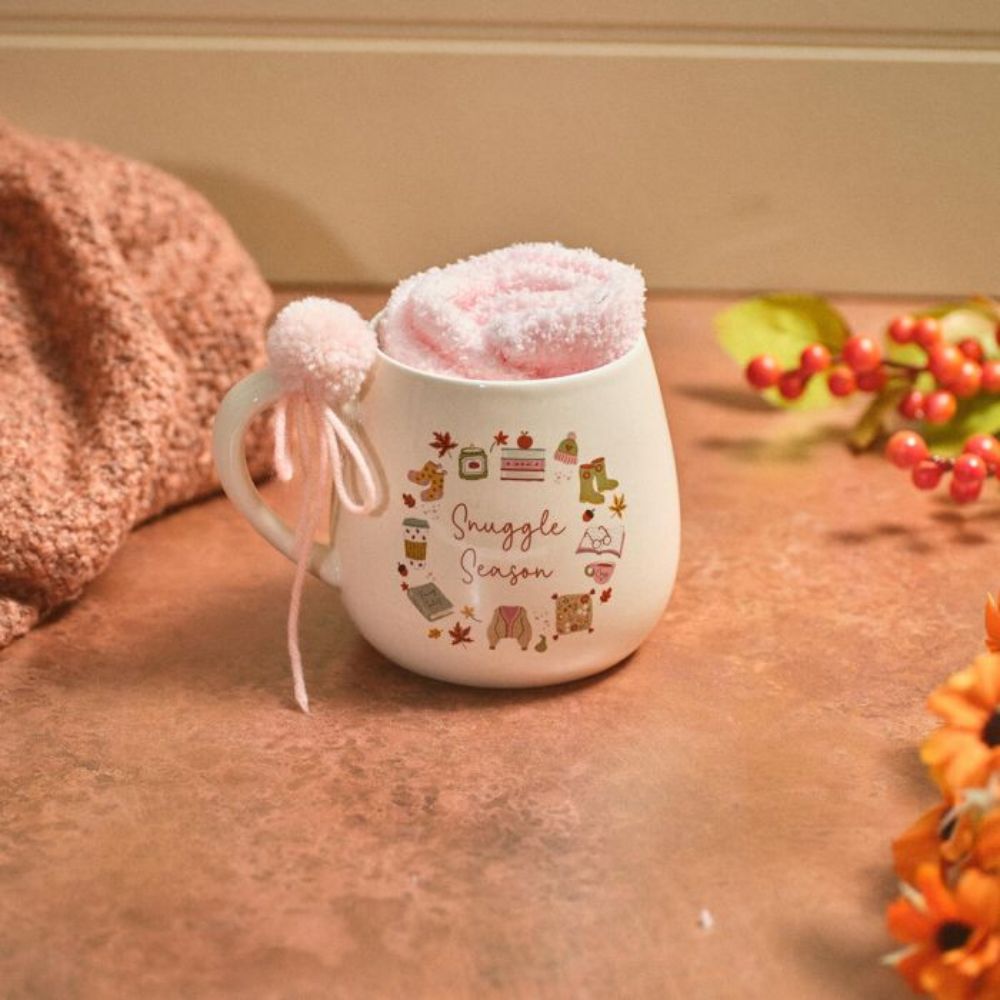Richard Langs 13cm Cosy Chapter Snuggle Season Mug with Socks