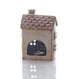 Richard Langs Cottage Stoneware Tealight Holder - Grey - Old Railway Line Garden Centre