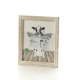 Richard Langs 'Cow on the Toilet' Wood Printed Plaque - 8HL292 - Old Railway Line Garden Centre