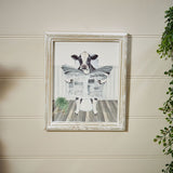 Richard Langs 'Cow on the Toilet' Wood Printed Plaque - 8HL292 - Old Railway Line Garden Centre