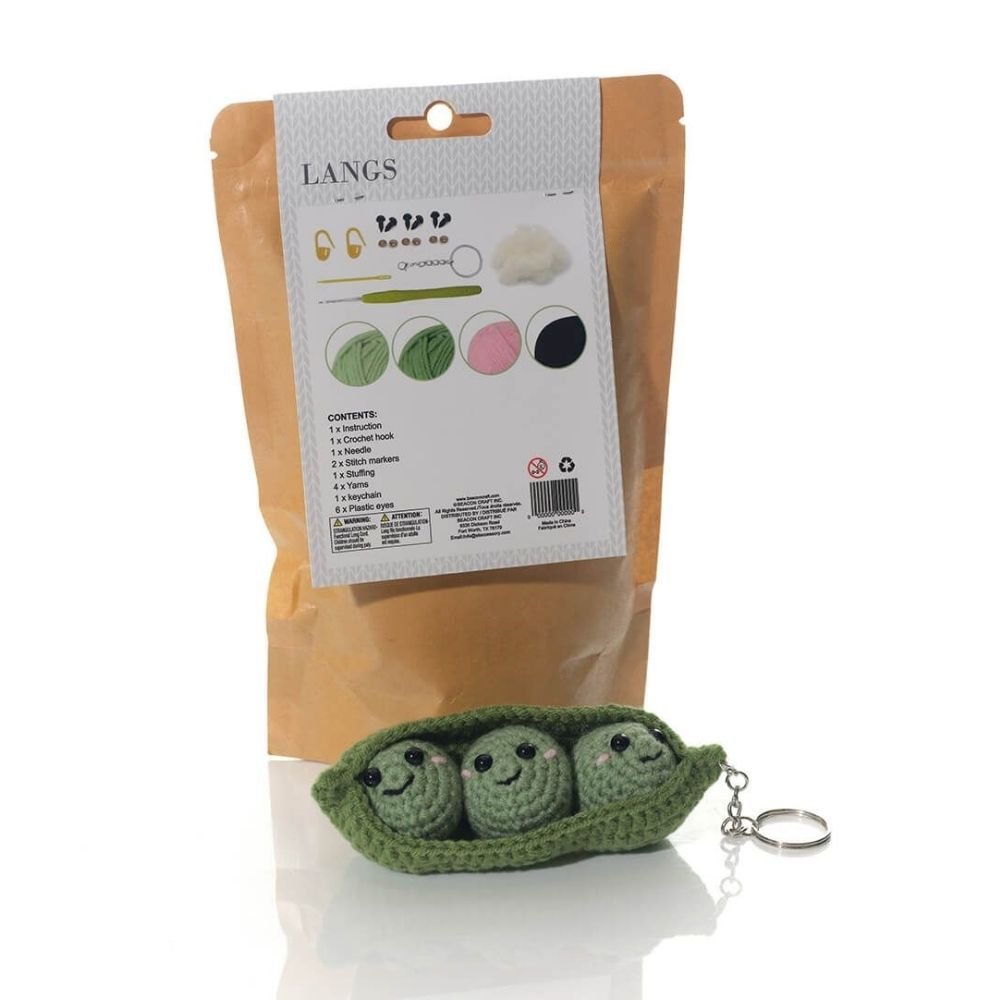 Richard Langs DIY Crochet Peas in a Pod Kit - Old Railway Line Garden Centre