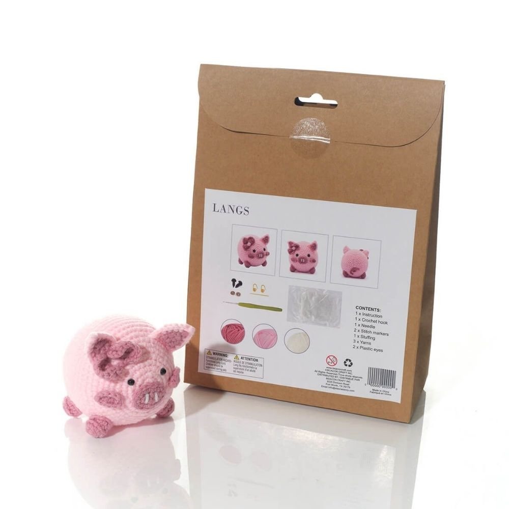 Richard Langs DIY Crochet Pig Kit - Old Railway Line Garden Centre