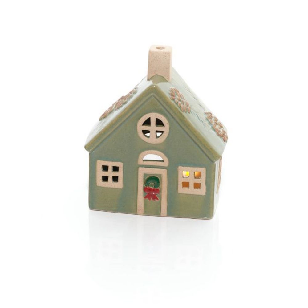 Richard Langs 16cm Evergreen Christmas Stoneware Candle Holder