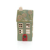 Richard Langs 19cm Evergreen Christmas Stoneware House Candle Holder