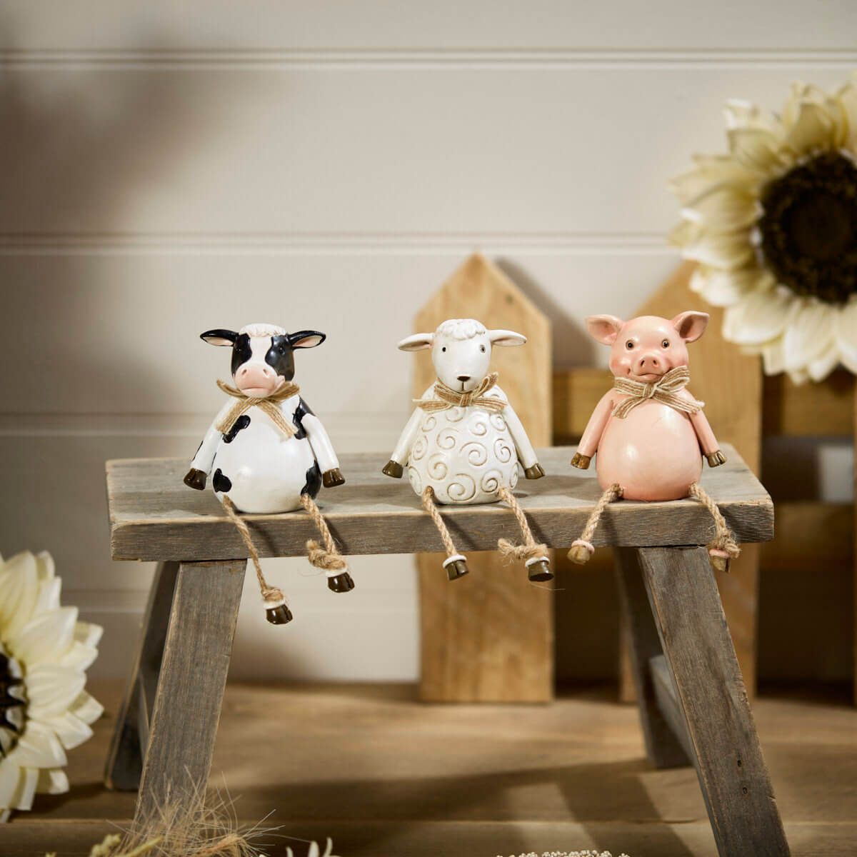 Richard Langs Farm Animal Shelf Sitters Ornament (Choice of 3