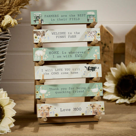 Richard Langs Farm Animal Wooden Table Blocks (Choice of 6) - 8FL700 - Old Railway Line Garden Centre