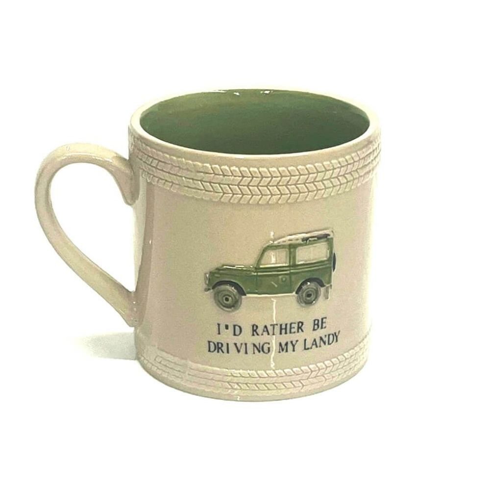 Richard Langs Farm Life Embossed Land Rover Mug - Old Railway Line Garden Centre