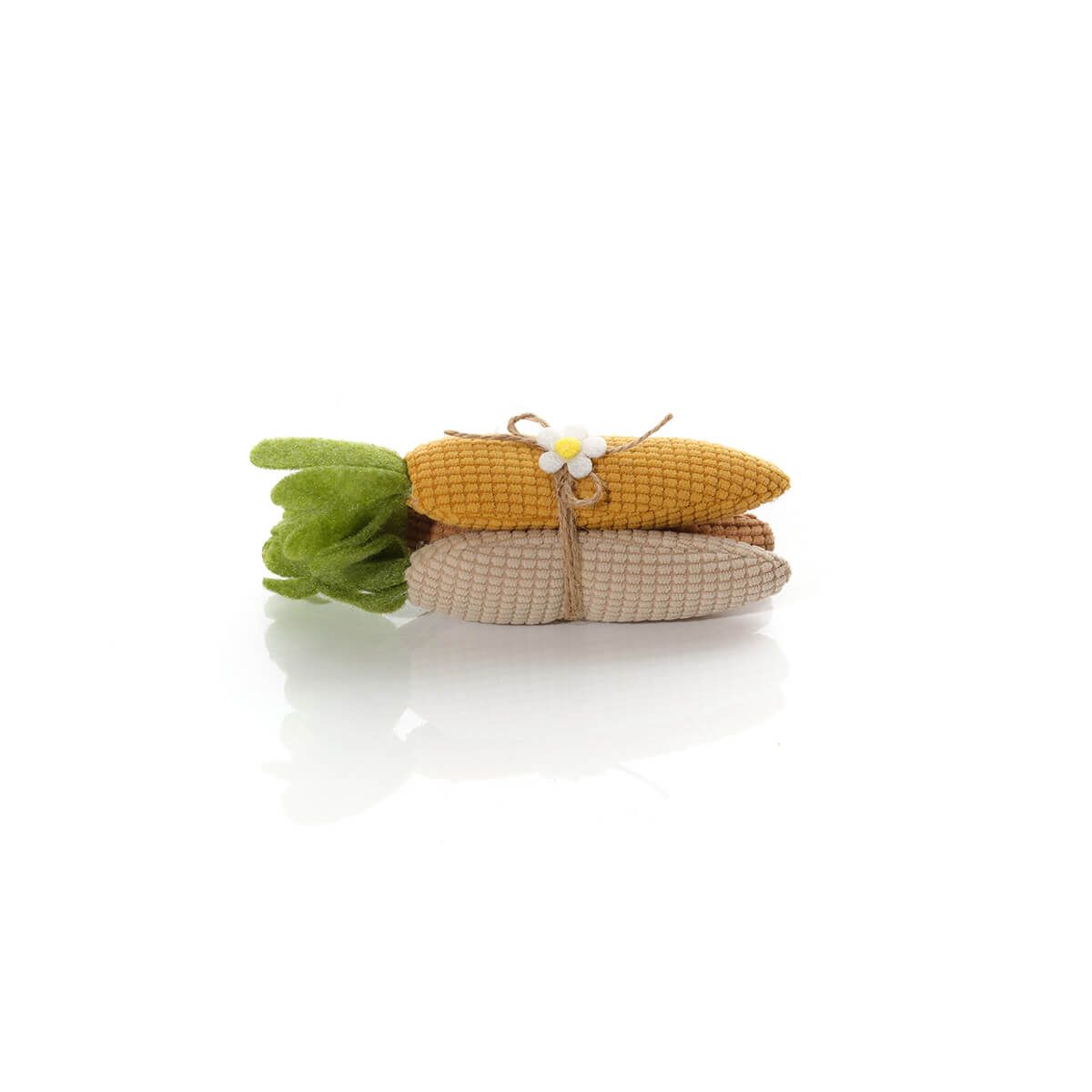Richard Lang 16cm Farmhouse 3 Bunny Carrots Waffle Textured Soft Toy