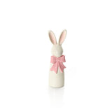 Richard Langs 22cm Farmhouse Standing Bunny with Bow Polyresin Ornament