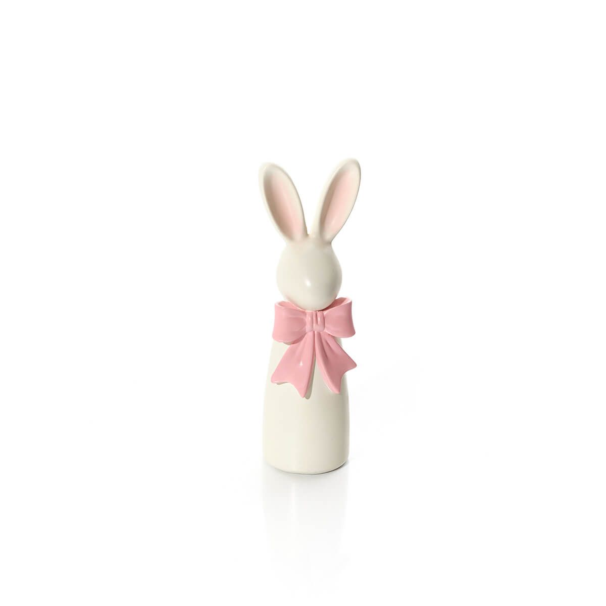 Richard Langs 16cm Farmhouse Standing Bunny with Bow Polyresin Ornament