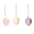 Richard Langs Floral Glass Egg Hanging Decoration - (Choice of 3) - Old Railway Line Garden Centre