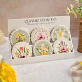 Richard Langs 10cm Floral Serenade Ceramic Coaster (Choice of 6)