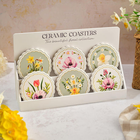 Richard Langs 10cm Floral Serenade Ceramic Coaster (Choice of 6)