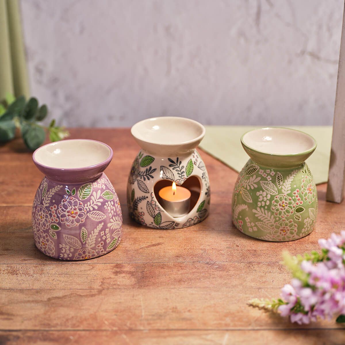 Richard Langs 11cm Floral Serenade Wax Melt Burner (Choice of 3)