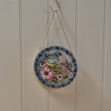 Richard Lang 16cm Garden Birds Blue Tit & Thrush Glass Hanging Suncatcher
