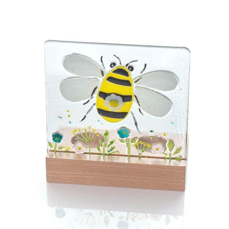 Richard Langs Glass Bee Double Tealight Holder - Old Railway Line Garden Centre