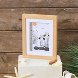 Richard Langs Glass Pebble Seagulls Wooden Frame - 8FG100 - Old Railway Line Garden Centre
