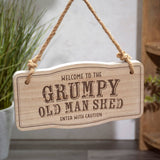 Richard Langs 24cm 'Grumpy Old Man Shed'  Wooden Plaque