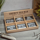 Richard Langs 10cm 'Grumpy Old Man' Slate Coaster (Choice of 6)