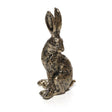 Richard Langs Hare Sitting Resin Ornament - Bronze - Old Railway Line Garden Centre