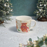 Richard Langs Highland Cow Christmas Stoneware Mug