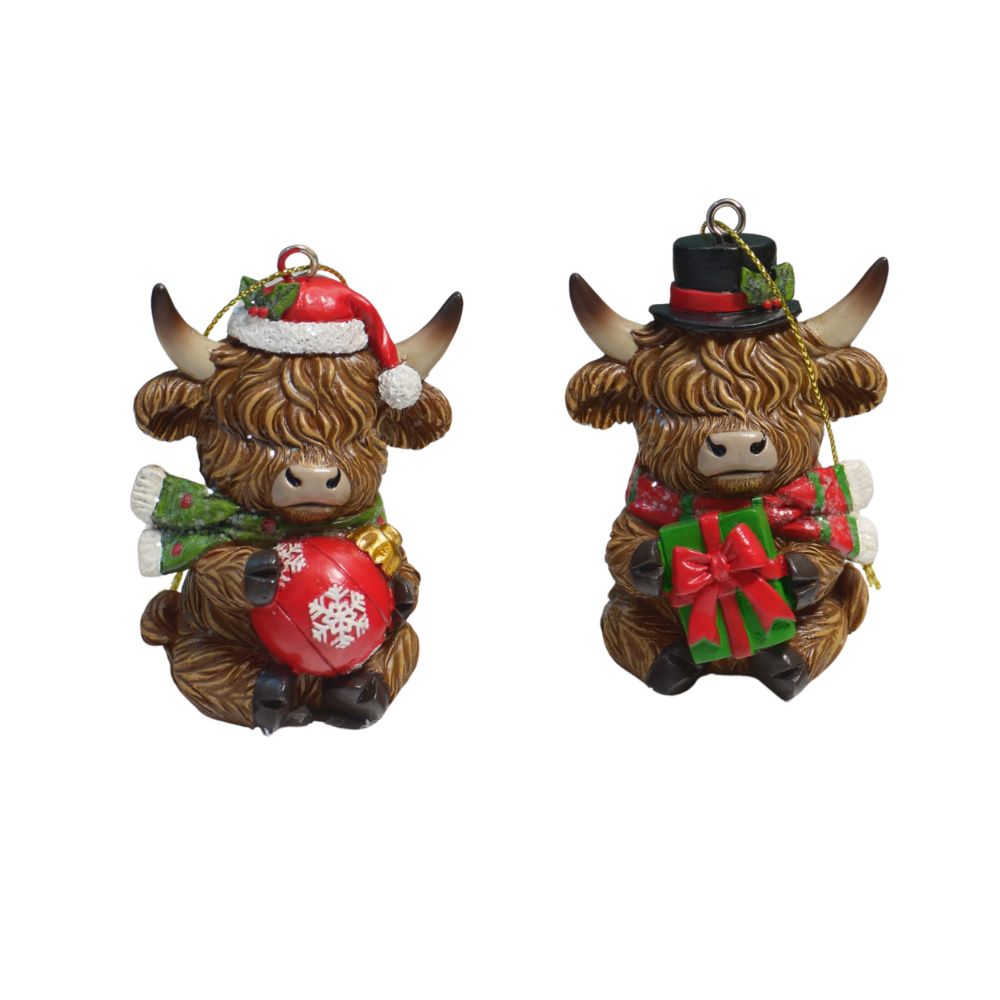 Richard Langs Highland Cow Hanging Decoration (Choice of 2)