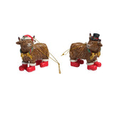 Richard Langs Highland Cow with Boots Hanging Decoration (Choice of 2)