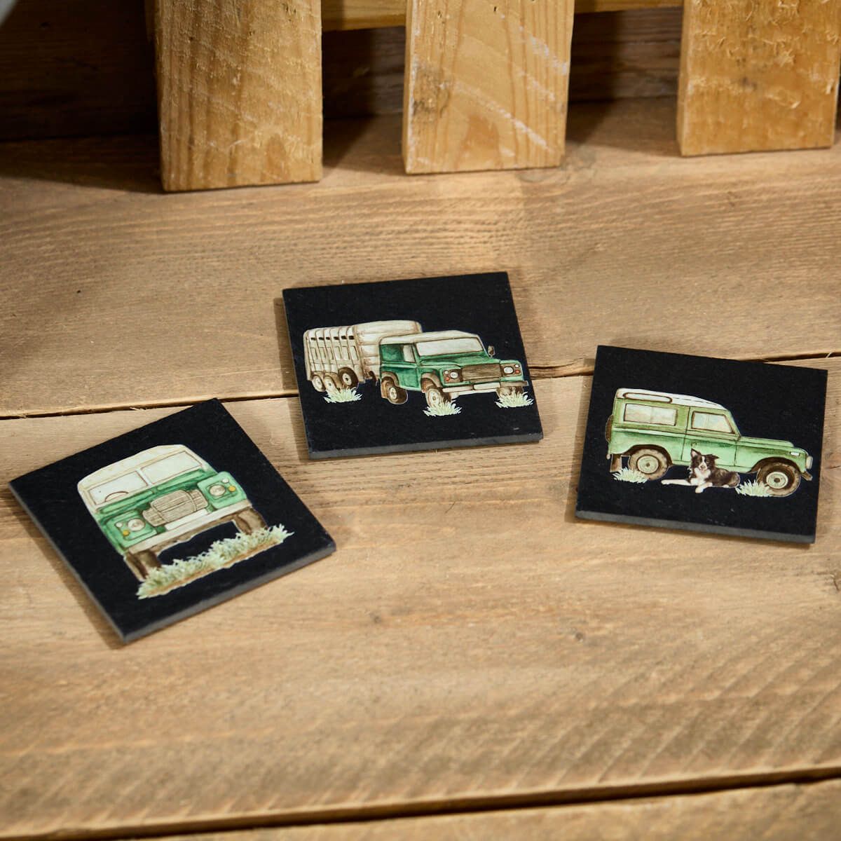Richard Langs Landy Slate Coaster (Choice of 3) - 7FL871 - Old Railway Line Garden Centre