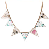 Richard Langs Mini Farm Animals Embroidered 7 Flag Bunting - 4MF200 - Old Railway Line Garden Centre