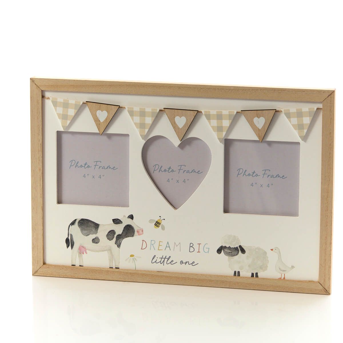Richard Langs Mini Farm 'Dream Big Little One' Triple Photo Frame - 8MF209 - Old Railway Line Garden Centre