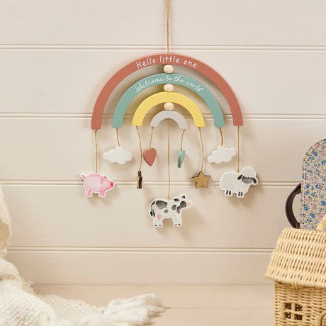 Richard Langs Mini Farm Welcome to the World Rainbow Mobile - 8MF216 - Old Railway Line Garden Centre