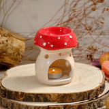 Richard Langs Mushroom Ceramic Wax Melt Burner With Smiley Face