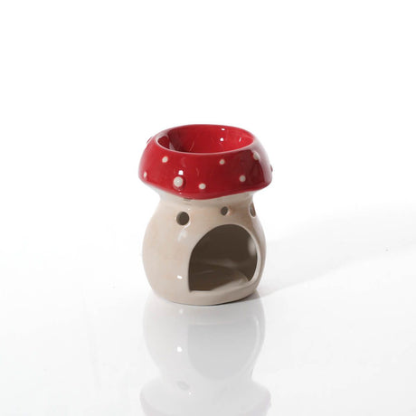 Richard Langs Mushroom Ceramic Wax Melt Burner With Smiley Face