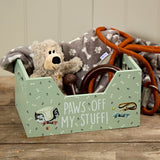 Richard Langs 'Paws Off My Stuff' Dog Wooden Toy Box - 8DG351 - Old Railway Line Garden Centre