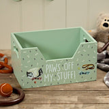 Richard Langs 'Paws Off My Stuff' Dog Wooden Toy Box - 8DG351 - Old Railway Line Garden Centre