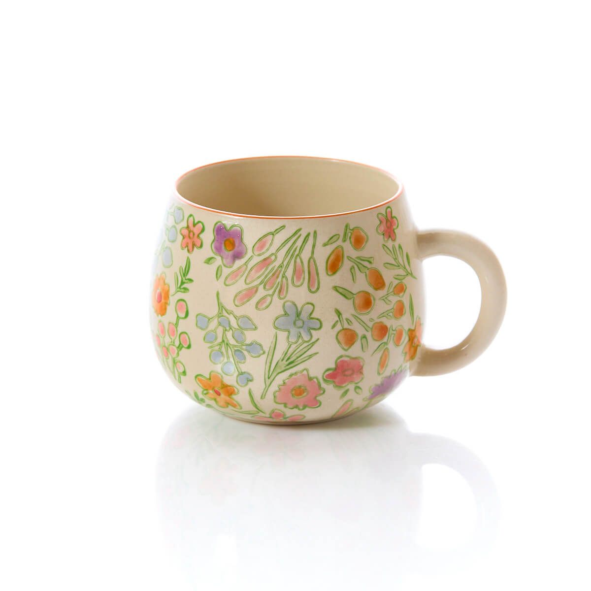 Richard Langs Pretty Floral Stoneware Mug - 7BP152 - Old Railway Line Garden Centre