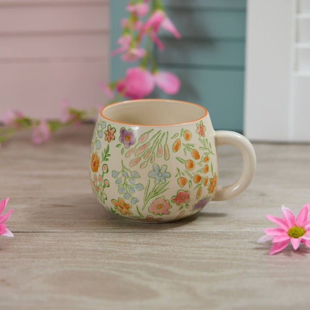 Richard Langs Pretty Floral Stoneware Mug - 7BP152 - Old Railway Line Garden Centre