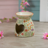 Richard Langs Pretty Floral Stoneware Wax Melt Burner - 7BP153 - Old Railway Line Garden Centre