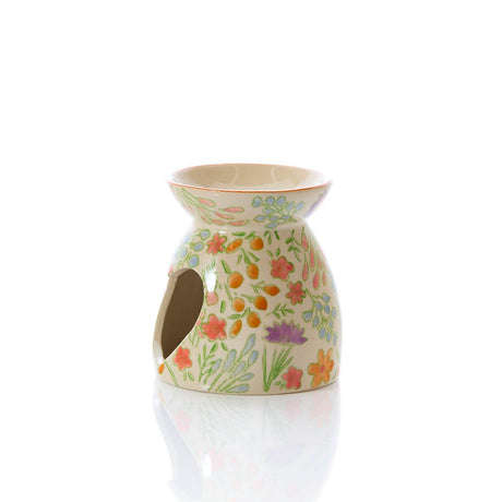 Richard Langs Pretty Floral Stoneware Wax Melt Burner - 7BP153 - Old Railway Line Garden Centre