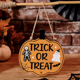 Richard Langs Spooktacular Reversible 'Trick or Treat' Wooden Hanger