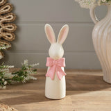 Richard Langs 16cm Farmhouse Standing Bunny with Bow Polyresin Ornament